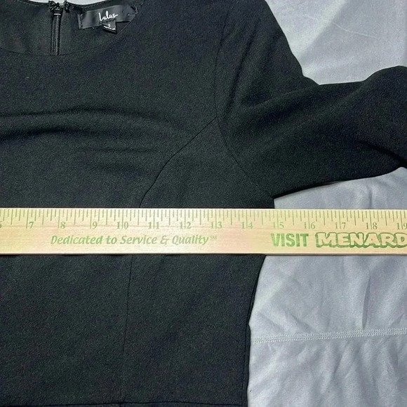 Lulus Made‎ With Love Size 4 Little Black Dress Short Sleeve Knee Length Wrap - Picture 7 of 11